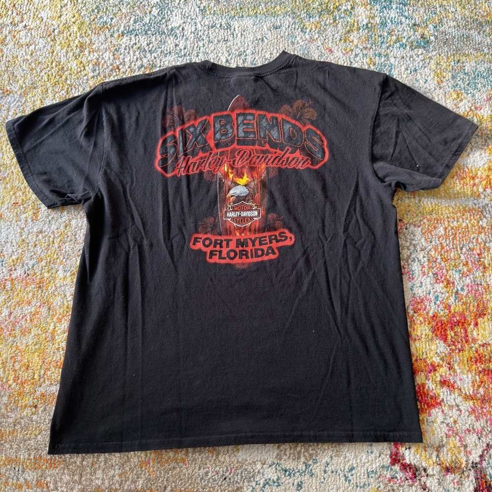 HARLEY-DAVIDSON Six Bends Biker Tee | Black XL | Fort Myers, FL
